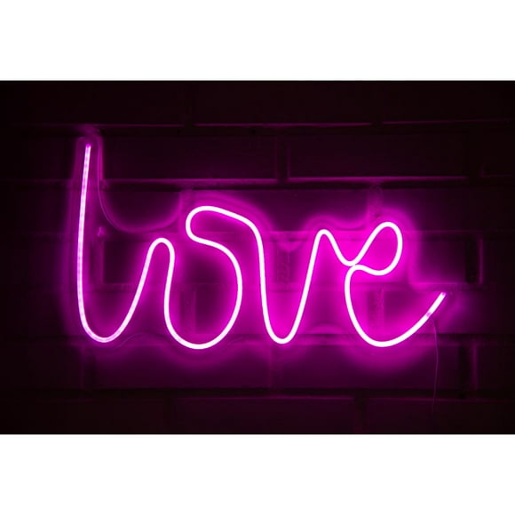Letrero Neon Love Grande Rosado