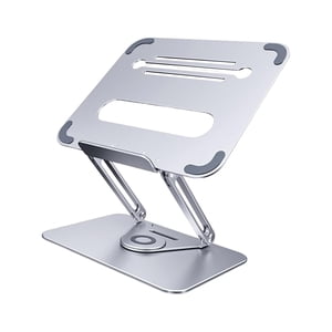 Bothyi - Soporte Para Computadora Portátil Para Escritorio Con Base Giratoria 360 Elevador Para Computadora Portátil Doble Eje Giratorio Argent