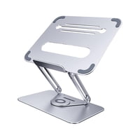 Bothyi - Soporte Para Computadora Portátil Para Escritorio Con Base Giratoria 360 Elevador Para Computadora Portátil Doble Eje Giratorio Argent