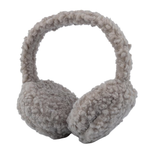 INSPIRA CHIC Orejeras de Invierno Calientes de Forro Polar de Color Sólido Plegables a Prueba de Viento para Climas Fríos Gris