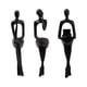 thumbnail image 5 of Estatua de pensador sentado, figuritas abstractas, adorno moderno, escultura artesanal de resina para decoración de estantería de escritorio de oficin Negro, 5 of 5