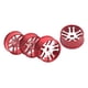 thumbnail image 3 of Juego De Llantas De Metal De 4 Piezas Para WLTOYS K969 K979 K989 1/128 RC Car Red, 3 of 5