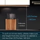 thumbnail image 5 of Bloque de cuchillos KITCHENDAO XL de madera de acacia universal con ranuras, 5 of 7