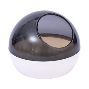 Ioensy - Baño De Arena Para Hámster, Inodoro, Recipiente De Baño De Arena Transparente Para Ratones, Ardillas, Hurones, Gris