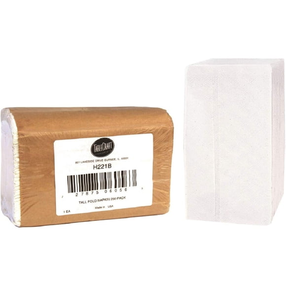 Tablecraft Tall Fold Paper Napkin Refill, 7 1/2 x 13 1/2 in