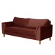 thumbnail image 2 of Sofa Velvet Milan 3 Cuerpos Chocolate, 2 of 4