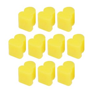 Bothyi - 10X Alto Horns Almohadillas De Silicona Tope Amortiguador Para Trompeta Tuba Bombardino De Latón 4 Mm Amarillo