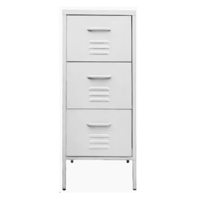 Metalbrein - Arrimo Cómoda Cajonera - 3 Cajones - Color Blanco