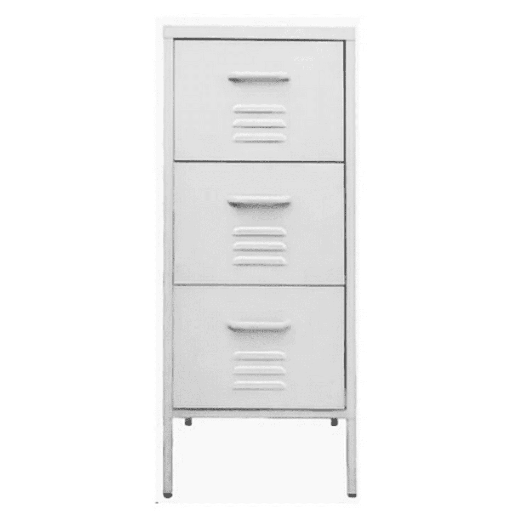 Metalbrein - Arrimo Cómoda Cajonera - 3 Cajones - Color Blanco