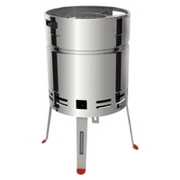 Grill A Carbón Tramontina Tcp 400 De Acero Inoxidable Con Bandeja Para Carbón De Acero Esmaltado