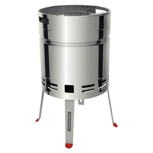 Grill A Carbón Tramontina Tcp 400 De Acero Inoxidable Con Bandeja Para Carbón De Acero Esmaltado