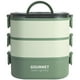 thumbnail image 1 of 1pc Lunch Box 2000ML 3-Tier Stackable Bento Case Sealed Leak-proof Meal Box Microwave Safe Portable Students Workers Food Container Student Bento Box, College Dorm Room Apartment Essential School Supp, 1 of 2