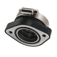 Magideal - Adaptador De Carburador De Motocicleta, 48 Mm, Colector De Admisión De Caucho/Negro/Aire, Tubo De Admisión De , Para Pwk 21 24 26 28 30 Mm Para