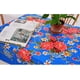 thumbnail image 2 of First Choice Vinyls Alux Mantel de Vinilo con Flores de Hibisco para Patios, Picnic y Mesas de Cocina - Azul y Rojo - Vinilo Plástico - Mantel Redondo de 55 pulg. (140 cm), 2 of 5