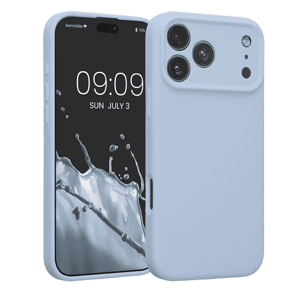 Carcasa Funda Soft Compatible Con IPhone 17 Pro Goma Azul Claro