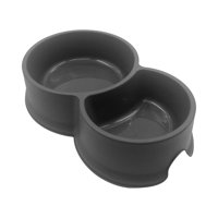 Comedero Bebedero Para Mascota Doble 95Ml Negro Cool Pets Negro No Aplica