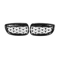 Magideal - 2X Parrilla Delantera Automotriz Parrilla De Riñón 51137157277 51137157278 Izquierda Derecha Para E92 Accesorio De Alta Calidad , Negro Brillante
