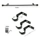 thumbnail image 5 of Set Simple De Barra Para Cortina Extensible 120-200 Cm De Metal Diámetro 13/16 Mm Soporte De Muro Terminal Bola Color Negro, 5 of 5