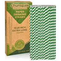 Chunspak - Pajitas De Papel Para Beber Chun'S Store, 26 Cm De Largo [Paquete De 100]