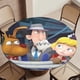 thumbnail image 5 of Inspector Gadget-theme Fitted Round Tablecloths Elastic Edged Table Covers Waterproof Table Cloth for Kitchen Holiday Party Tables Decor 120cm, 5 of 6