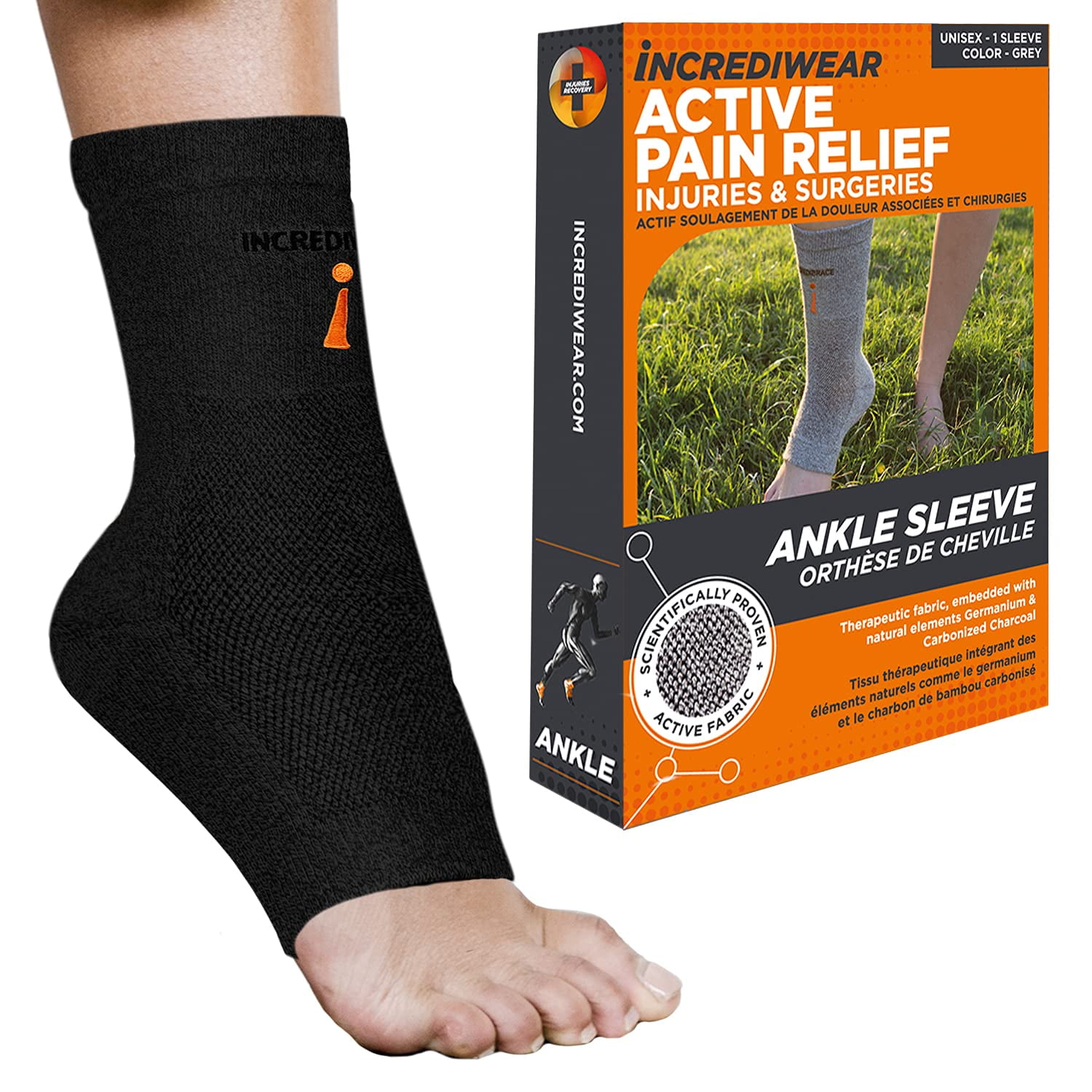 Tobillera Incrediwear, Tobillera Para Aliviar El Dolor Articular, Negra
