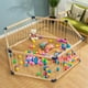 thumbnail image 4 of Corral portátil de madera hexagonal para niños, 4 of 4