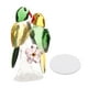 thumbnail image 3 of Estatua De Loro De Cristal Estatuilla De Pájaro Modelo Animal Para Sala De Estar Decoración Del Hogar Verde, 3 of 3