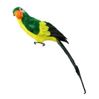 Magideal - Loro Emplumado, Pájaro Artificial, Pájaro De Espuma Realista Con Modelo De Loro De Pájaro De Garra, Loro De Simulación, Para Césped De Paisaje De Boda Verde