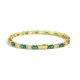 thumbnail image 1 of Pulseras de Tenis Alternadas Blancas/verdes para Mujer, Pulsera Clásica de Diamantes Chapada en Oro de 18K, Pulseras con Circonia Cúbica para Mujer, Boda, Novia, Graduación, Joyería, Pulseras (Ancho, 1 of 5