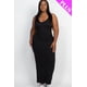 thumbnail image 1 of Saronite Vestido Largo Básico de Tirantes con Espalda de Nadador, Negro (Talla Grande para Mujer), 1 of 2