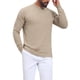 thumbnail image 1 of Suéter de cuello alto simulado acanalado para hombre, suéter informal de manga larga XL beige, 1 of 6