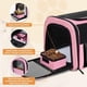 thumbnail image 5 of Transportadora suave para gatos KTSOLRA para mascotas de hasta 11.34 kg con tazón, rosa, 5 of 7