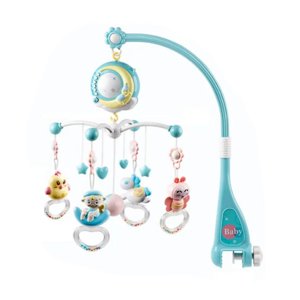 Total E-Commerce - Juguete Movil Sonajero Infantil Con Luz Y Sonido Animales Celeste