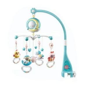 Total E-Commerce - Juguete Movil Sonajero Infantil Con Luz Y Sonido Animales Celeste