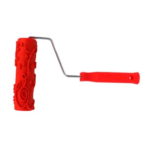 Magideal - Rodillo De Pintura Estampado, Decoración De Rodillo De Arte En Relieve Con Herramientas De Pintura De Pared Con Mango, Rodillo De Goma Portátil Oficin