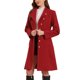 thumbnail image 4 of INSPIRE CHIC Abrigo de Guisante para Mujer Invierno Cuello Alto Botones Abajo Abrigos de Longitud Media con Cinturón S Rojo, 4 of 6