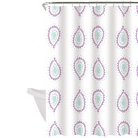 Decoexpress - Cortina De Baño 180X180 Impermeable + 12 Ganchos Bulgara