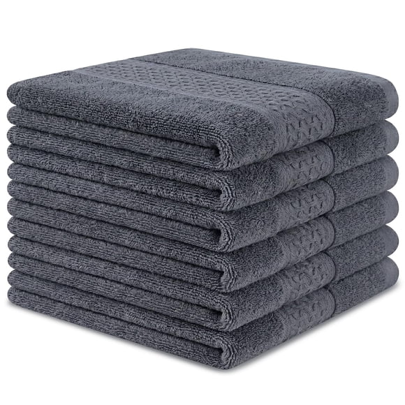 Paño de lavado ZHAYAO 30 cm 6 unidades gris algodón