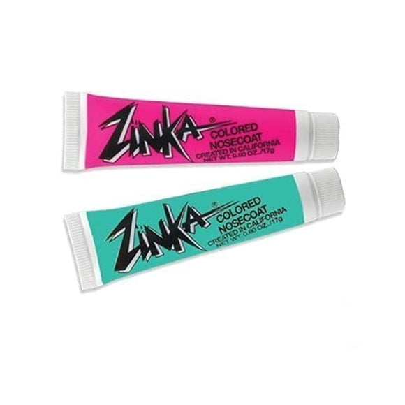 Protector solar Zinka Nosecoat, color verde azulado/rosa, paquete de 2