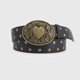 thumbnail image 2 of Cinturón Cowboy Mujer Con Tachas Hebilla Corazón Western dorado Talla Única, 2 of 3