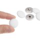 thumbnail image 4 of Uxcell 10pcs 32L Botón Cubierto de Tela de 20mm con Vástago de Metal Redondo para Trajes, Vestidos, Blusas, Blanco, 4 of 5
