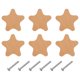 thumbnail image 1 of Uxcell 6 Pcs Perillas de Madera con Forma de Estrellas para Muebles de Guardería, Armario, Puerta de Armario, 1 of 7