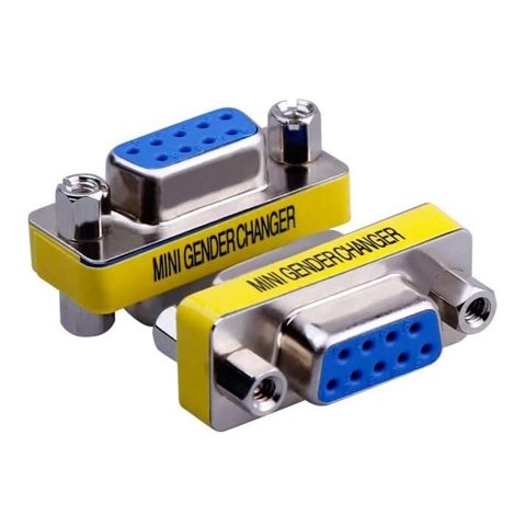 Gen - Copla Serial Rs232 9 Pines Adaptador Db9 Hembra Hembra 9 Pin Plateado