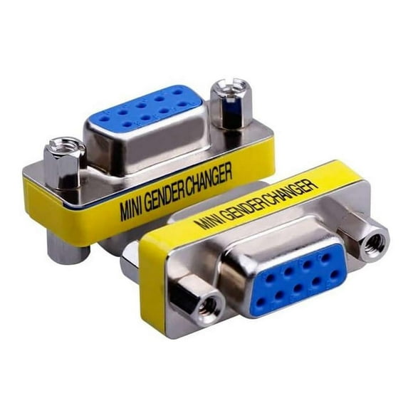 Copla Serial Rs232 9 Pines Adaptador Db9 Hembra Hembra 9 Pin plateado