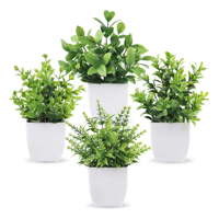 Genérico - Plantas Artificiales 4 Uds Maceta Bonsai