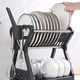 thumbnail image 2 of 1pc Dish Rack With Drain Board, Plastic Bowl Chopsticks Plate Storage Box, Household Draining Rack, Flatware Organizer For Countertop Cabinet, Kitchen Accessories, 7.87inch*12inch*9.44inch*7.87inch, 2 of 3