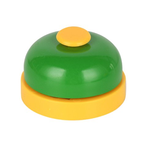 Magideal - Timbre De Servicio Timbre De Escritorio Timbre De Mostrador Multifunción Timbre De Llamada Timbre De Metal Timbre Para Mostrador Restaurante Escuela , Verde Amarillo