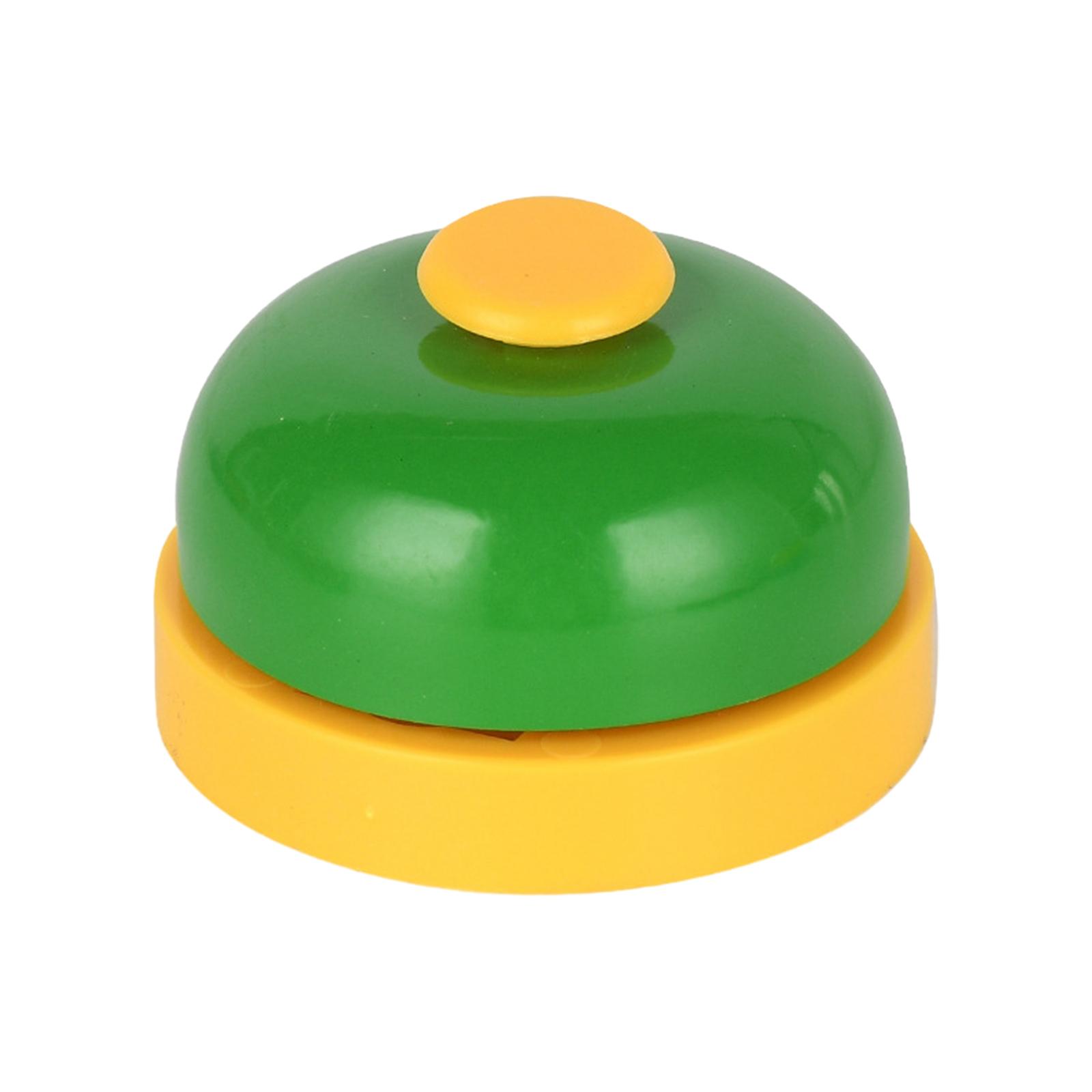 Magideal - Timbre De Servicio Timbre De Escritorio Timbre De Mostrador Multifunción Timbre De Llamada Timbre De Metal Timbre Para Mostrador Restaurante Escuela , Verde Amarillo