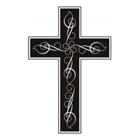 Rienda Libre Graphics - Decomural Swirl Cross Christianity Ws-15454