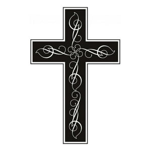 Rienda Libre Graphics - Decomural Swirl Cross Christianity Ws-15454